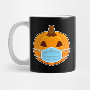 Pumpkin Halloween with Face Mask Mug